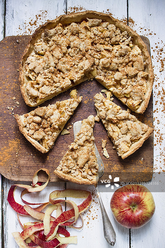 纯素苹果酥皮派图片素材