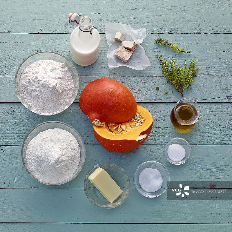 南瓜面包的食材图片素材