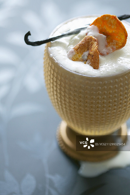 香草豆香蕉奶昔图片素材