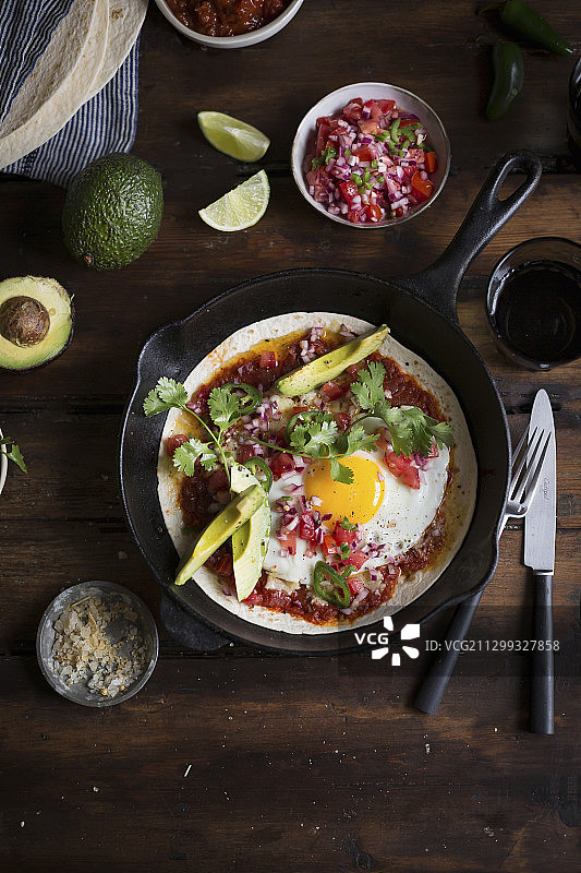 墨西哥牧场鸡蛋早餐图片素材