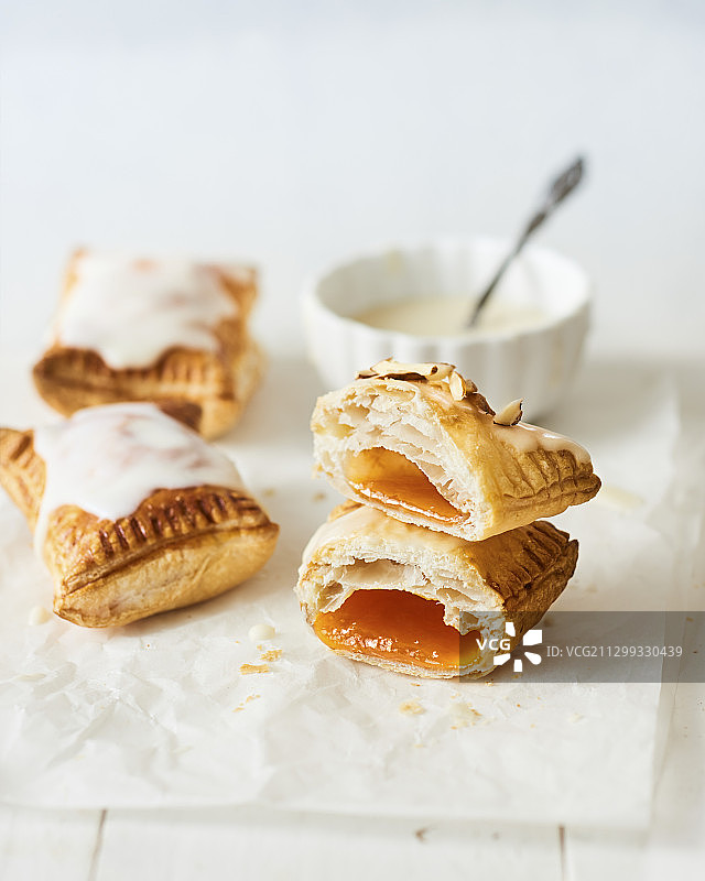 杏子酥皮馅饼图片素材