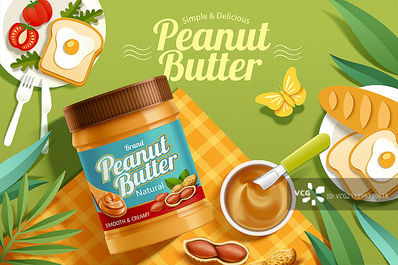 花生酱创意设计海报图片素材