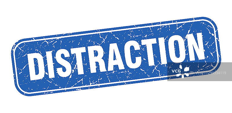 蓝色脏污风格干扰印章图片素材