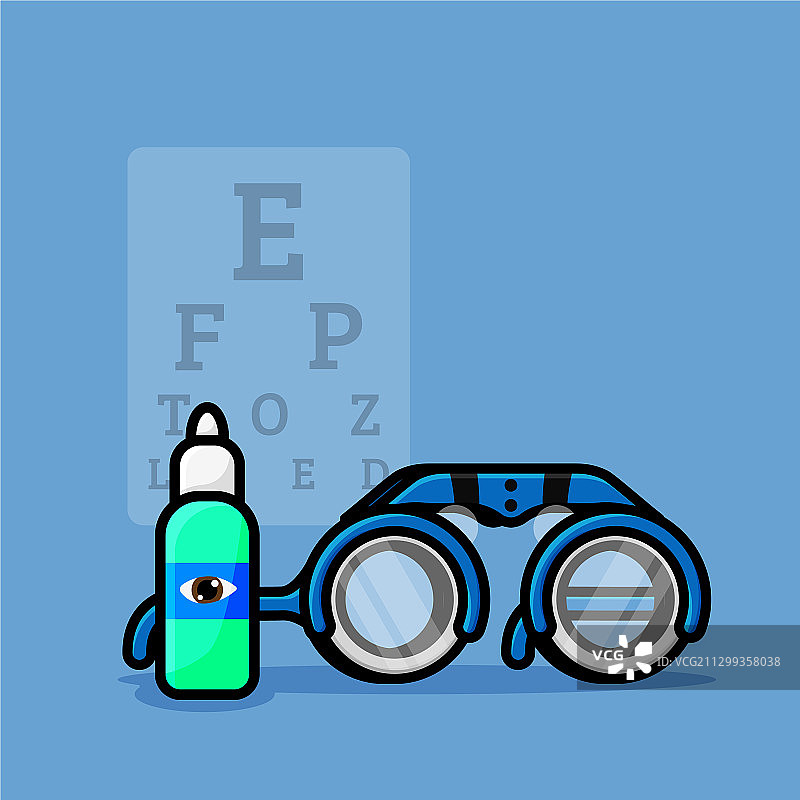 眼镜光学测试概念图片素材
