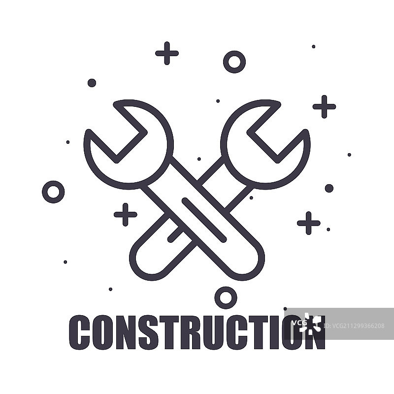 建筑扳手工具设计图片素材