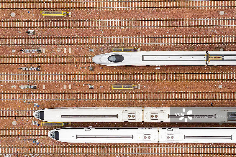 河南郑州动车所航拍高视角图片素材