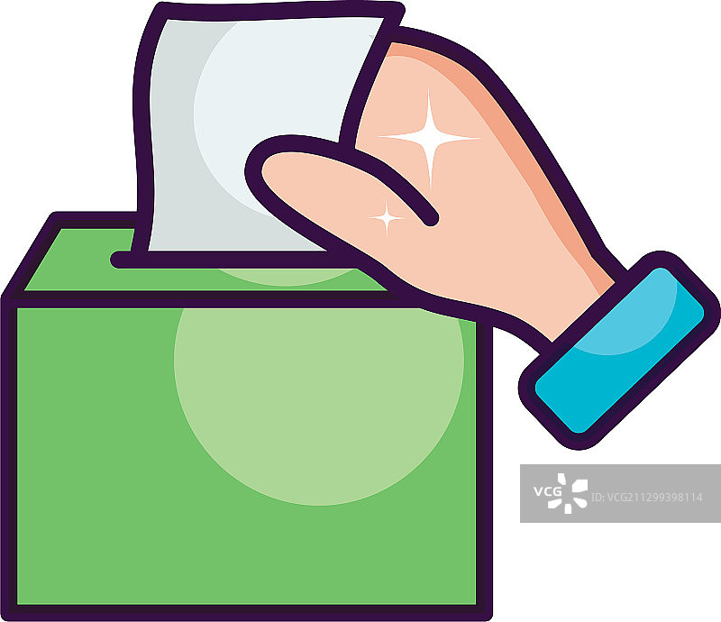 手持纸巾盒图标线条彩色风格图片素材