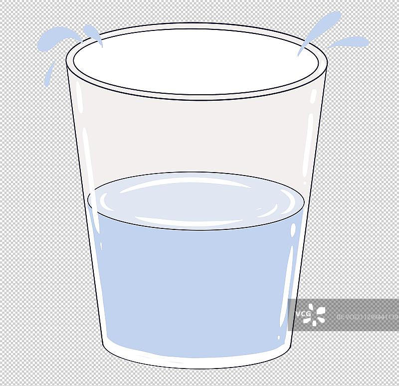 元素：手绘一杯水图片素材