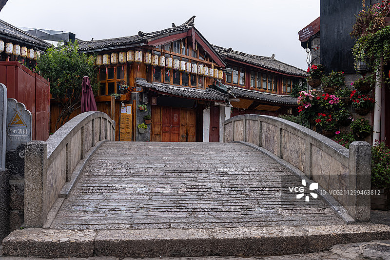 中国云南丽江古城街道景观图片素材