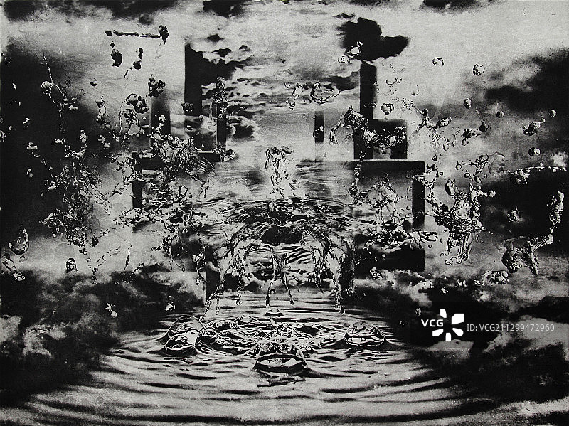 铜版画《物质到精神的跨越之四》图片素材