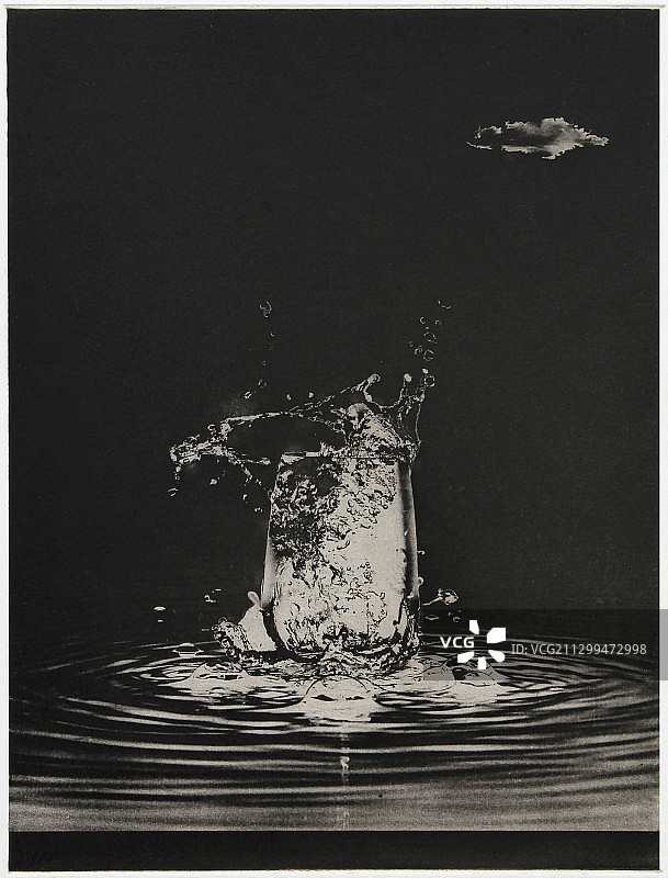 铜版画《无声的对白》图片素材