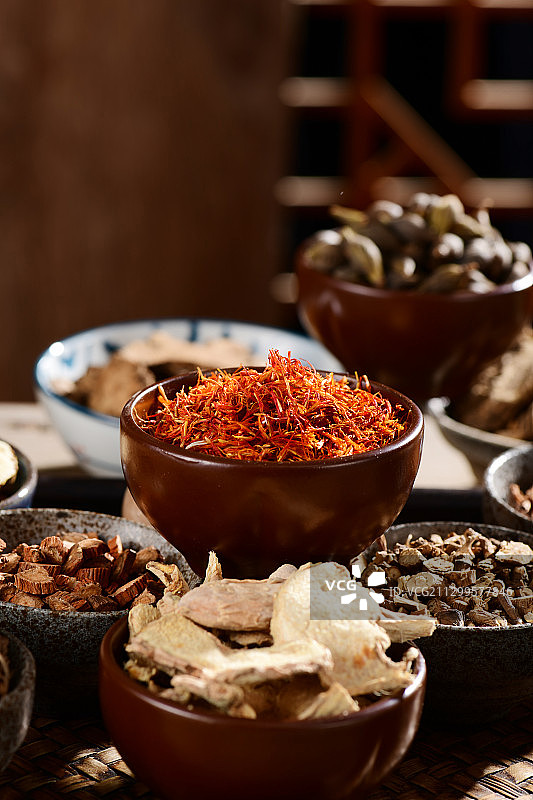 红花与中药材图片素材