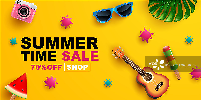 夏季促销banner设计图片素材