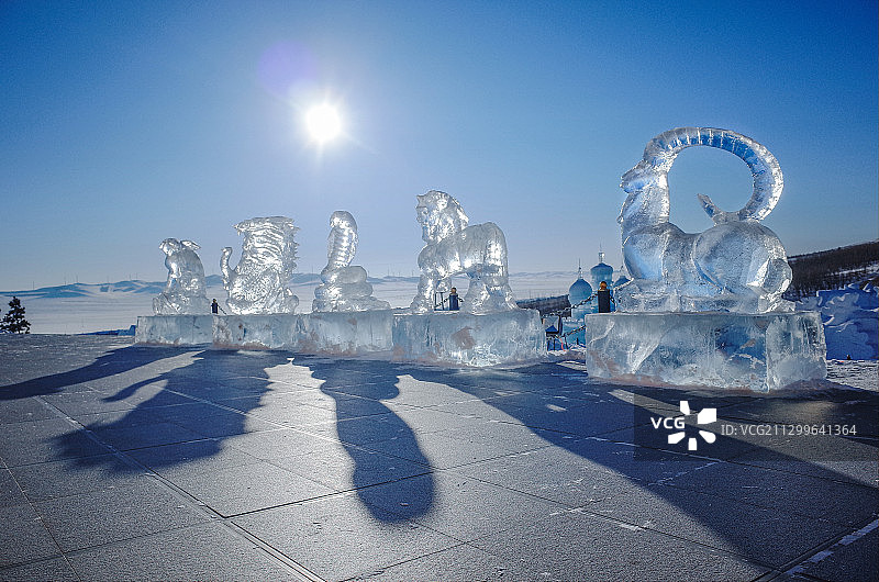 额尔古纳冰雕图片素材