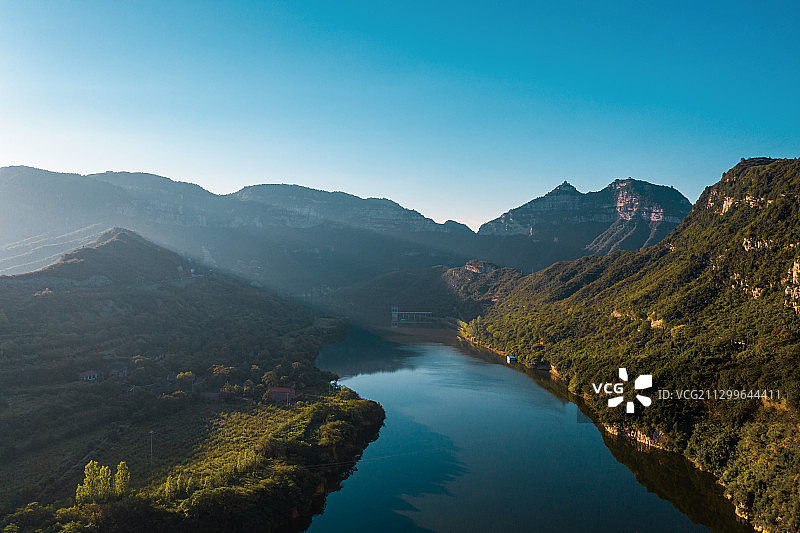 航拍晋城丹河风光图片素材