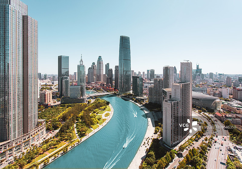 天津海河风光图片素材