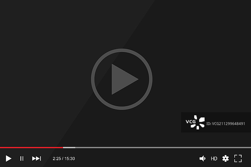网页设计视频播放器工具栏模板图片素材