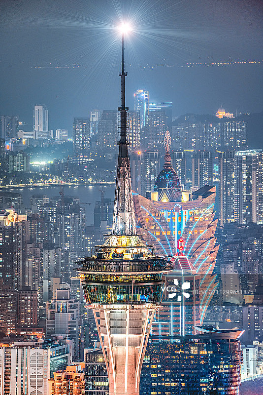 澳门塔之光图片素材