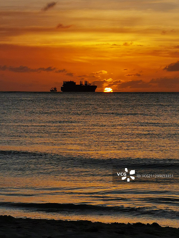 塞班落日图片素材