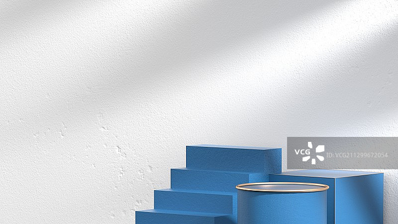 3D渲染简约几何体电商展台图片素材