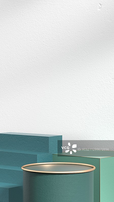 3D渲染简约几何体电商展台图片素材