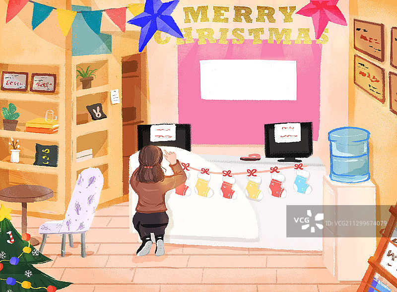 圣诞节有人图片素材