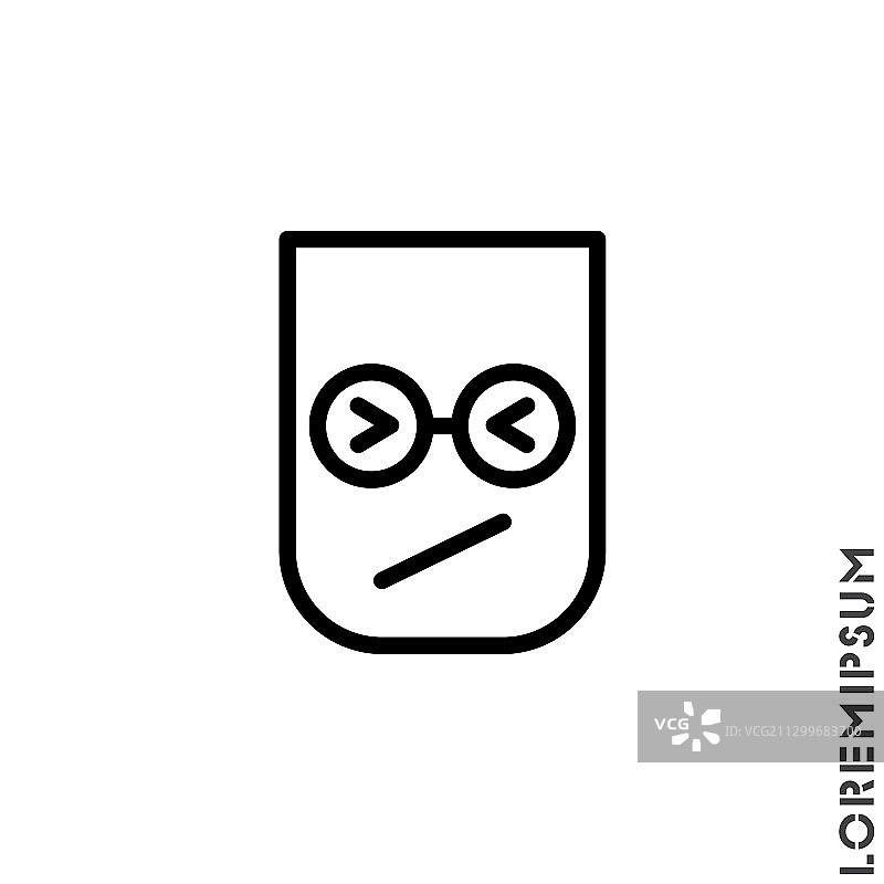 愤怒和克制情绪的表情符号图标图片素材