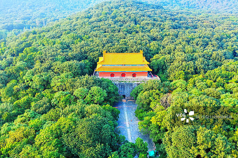 南京明孝陵景区内的明楼图片素材