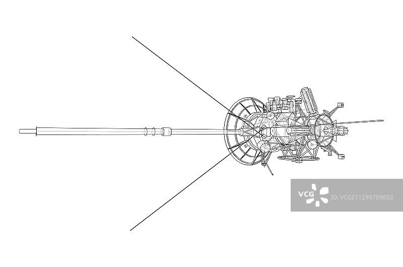通信卫星概念轮廓图片素材