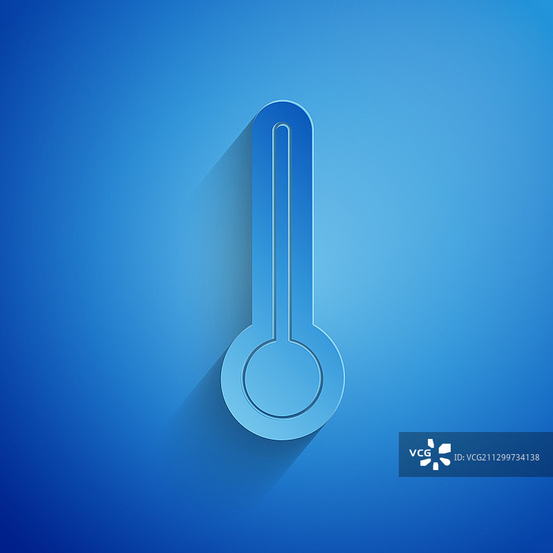 用于医疗的剪纸风医用温度计图片素材