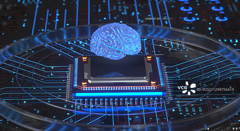 C4D大数据云芯片图片素材