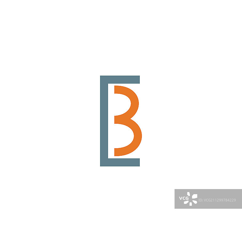 BC或CB首字母标志设计模板图片素材
