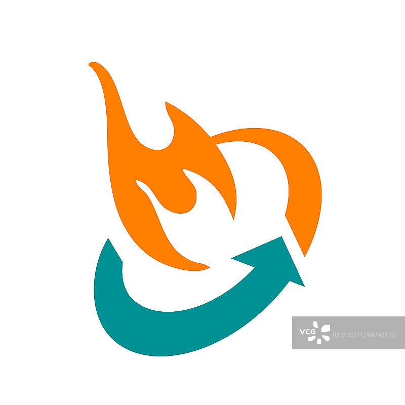 红蓝色火焰Logo设计元素图片素材