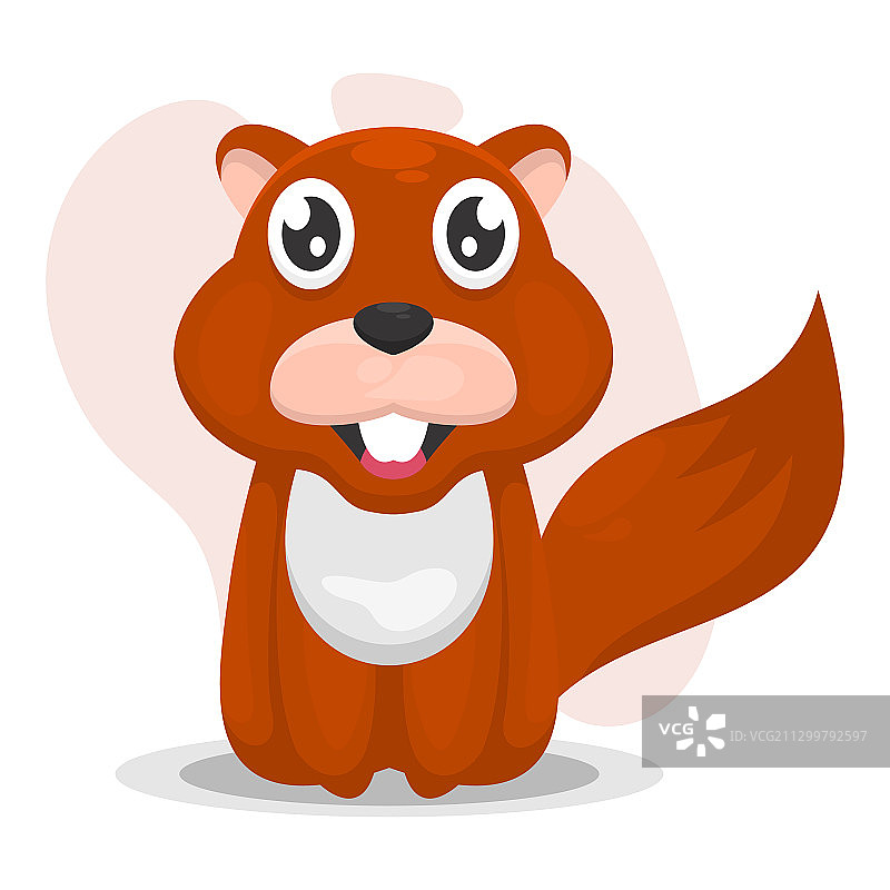 可爱的卡通松鼠设计图片素材