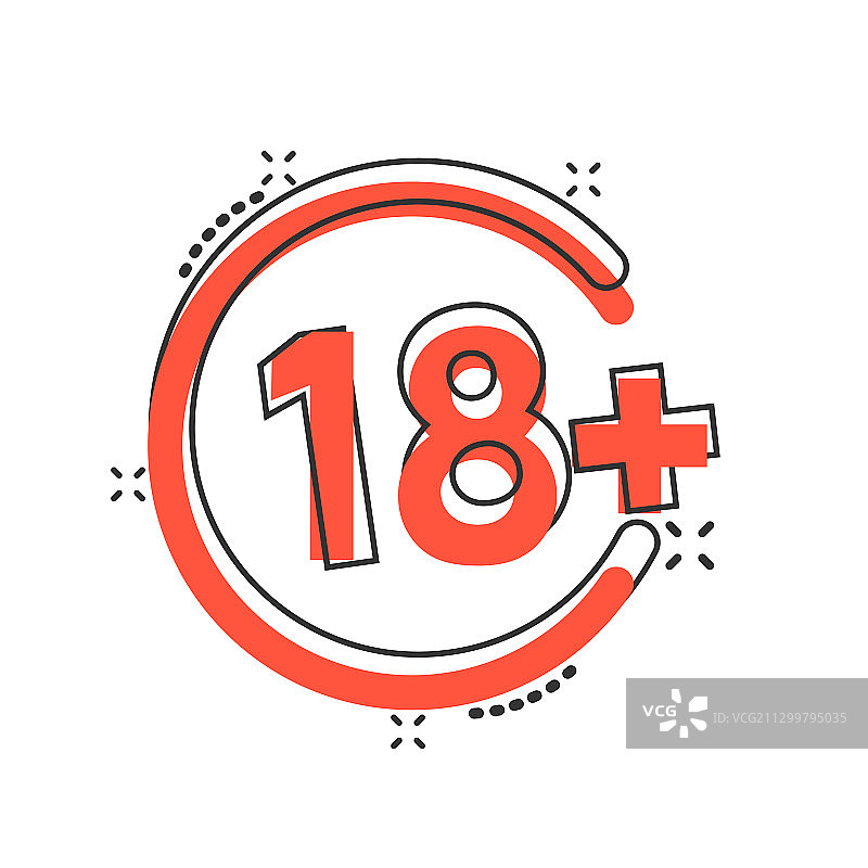 漫画风格的18+图标图片素材