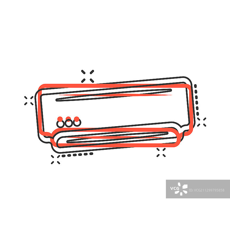 漫画风格空调图标图片素材