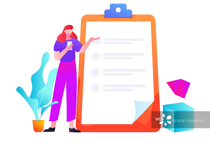 问卷调查矢量插画图片素材