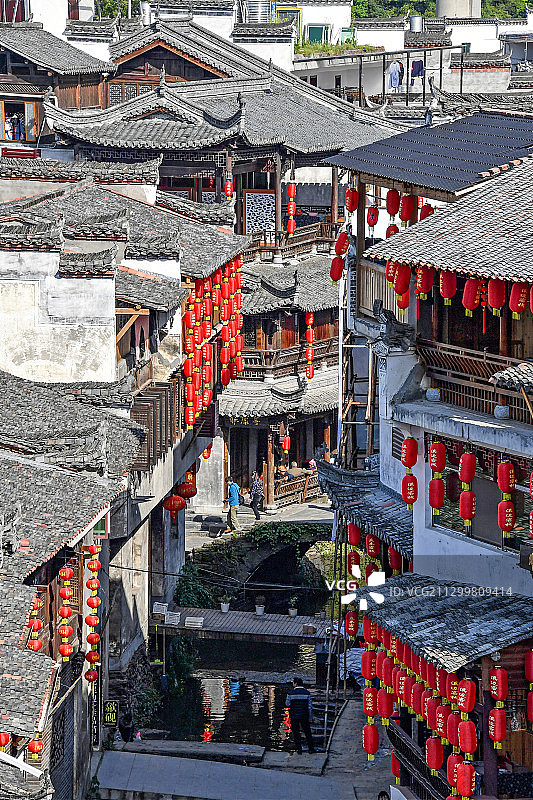 深巷闹市图片素材