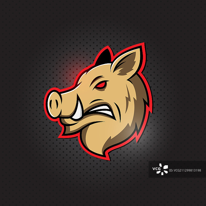 野猪头吉祥物Logo图片素材