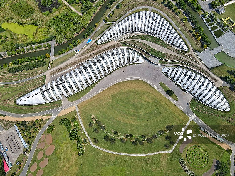 俯瞰辰山植物园图片素材