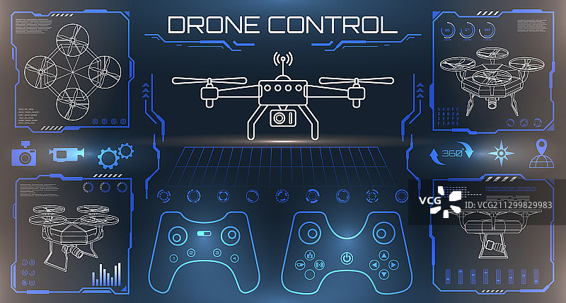 无人机HUD UI图片素材