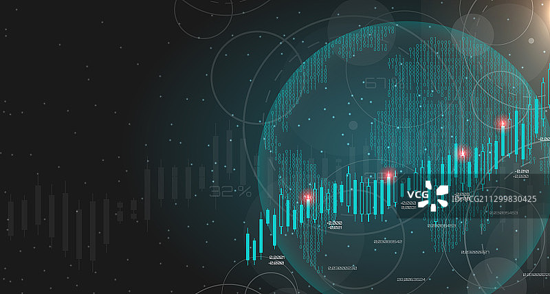 金融股票或外汇交易图表图片素材