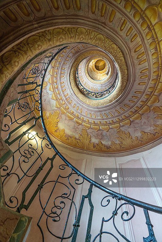 奥地利维也纳梅尔克修道院螺旋楼梯图片素材