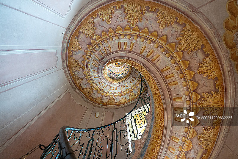 奥地利维也纳梅尔克修道院螺旋楼梯图片素材