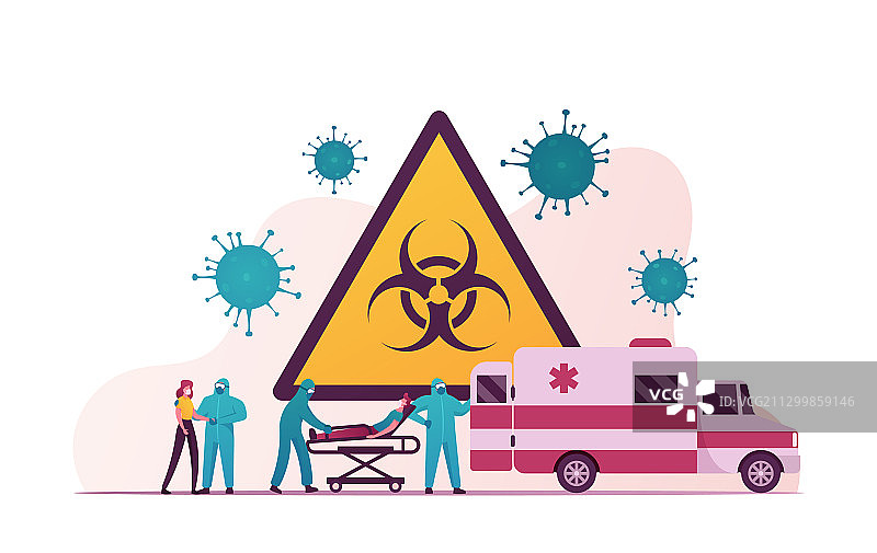 身穿防护服的医生角色图片素材