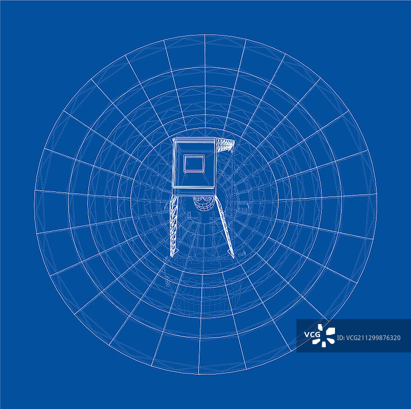 射电望远镜概念轮廓图片素材