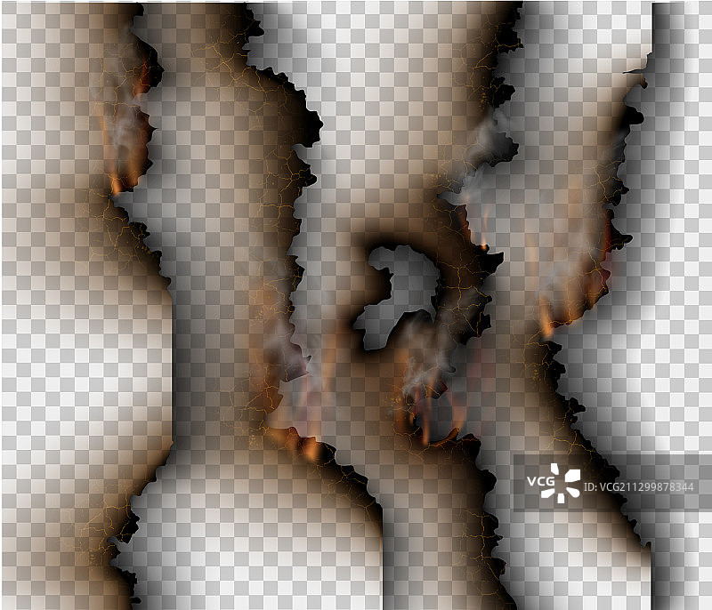 透明设计燃烧模板撕纸图片素材