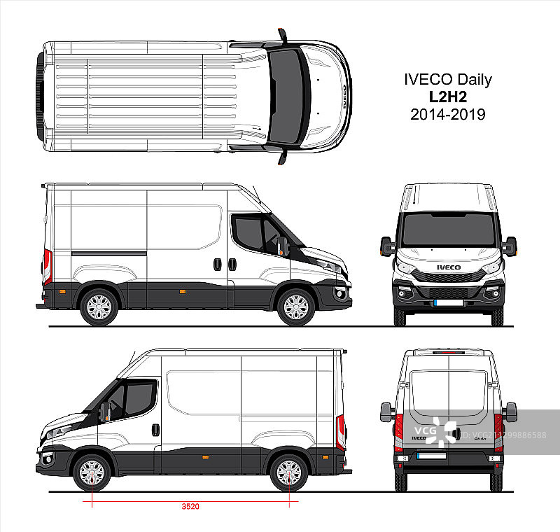依维柯Daily货运面包车L2H2 2014-2019图片素材