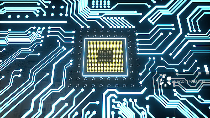 C4D大数据云芯片图片素材