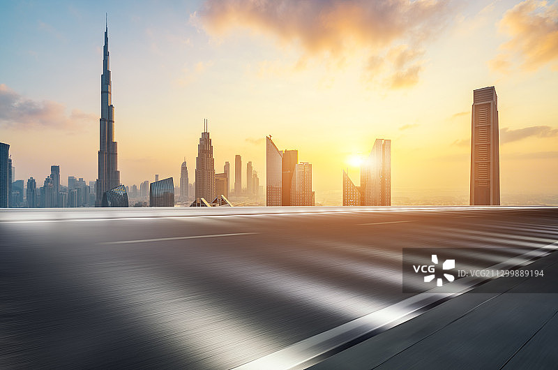 迪拜城市道路图片素材